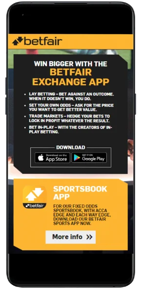 Betfair app Android iOS