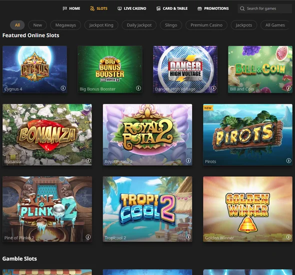 Betfair Casino slot games