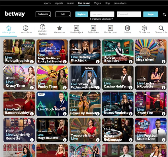 Betway Live Casino Games