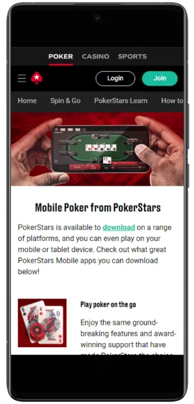 Pokerstars casino app download